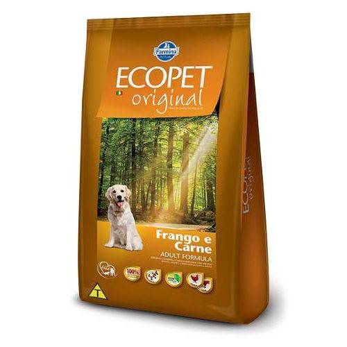 Ração Ecopet Original para Cães Adultos Sabor Carne e Frango 20kg