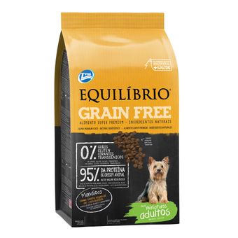 Ração Equilíbrio Grain Free Cães Adultos Miniatura 1,5kg