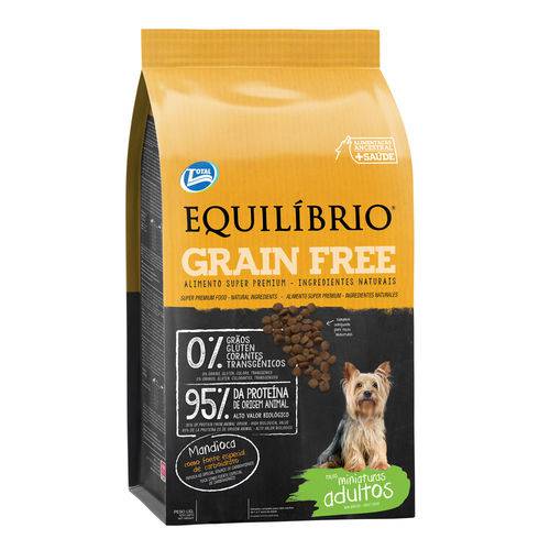 Ração Equilíbrio Grain Free Cães Adultos Miniatura 7,5kg