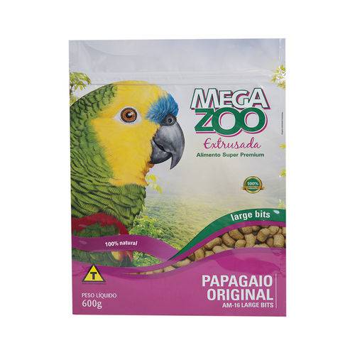 Ração Extrusada Megazoo para Papagaio Large 600g