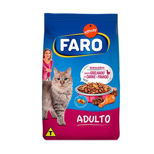 Ração Faro para Gatos Adultos Sabor Carne e Frango - 1kg