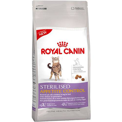 Ração Feline Sterilised Appetite Control para Gatos Adultos Castrados 400g - Royal Canin