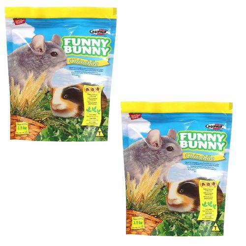 Ração Funny Bunny Chinchila - 2,5 Kg - 02 Unidades