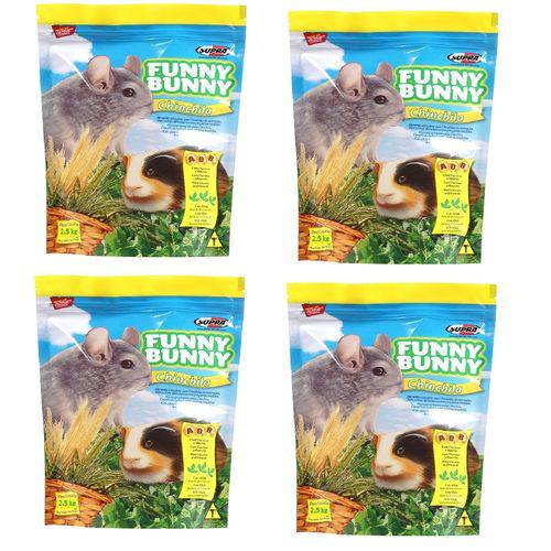 Ração Funny Bunny Chinchila - 2,5 Kg - 04 Unidades