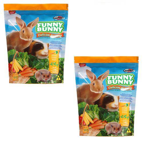 Ração Funny Bunny Delícias da Horta - 500g - 2 Unidades