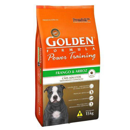 Ração Golden Cães Adulto - Power Training - Frango - 15kg