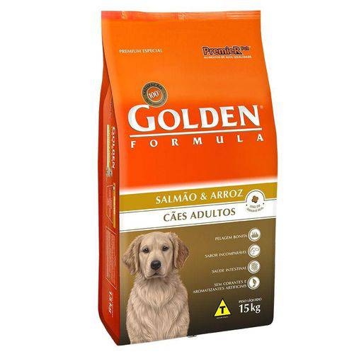 Ração Golden Cães Adulto - Salmão - 15kg