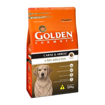 Ração Golden Formula P/ Cães Adultos Carne & Arroz 3kg