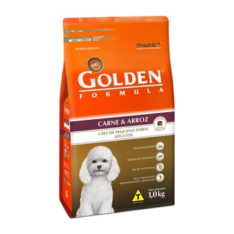 Ração Golden Formula P/ Cães Adultos de Pequeno Porte Carne & Arroz Mini Bits 1kg