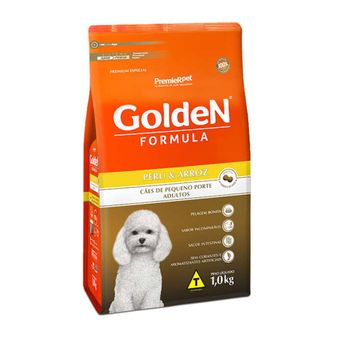 Ração Golden Formula P/ Cães Adultos Pequeno Porte Arroz & Peru Mini Bits 1Kg