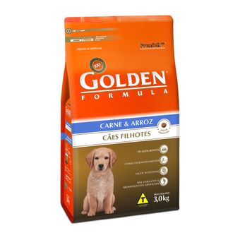 Ração Golden Formula P/ Cães Filhotes Carne & Arroz 3kg