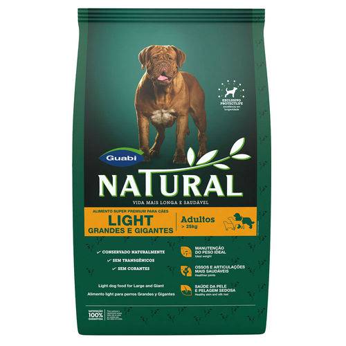Ração Guabi Natural Light para Cães Adultos de Raças Grandes e Gigantes - 15kg