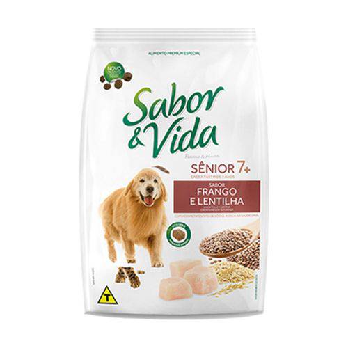 Ração Guabi Sabor e Vida para Cães Sênior Sabor Frango e Lentilha 1kg