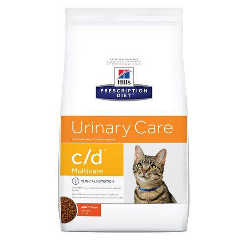 Ração Hill's Prescription Diet C/D Multicare para Gatos Adultos com Doenças Urinárias - 1,8kg