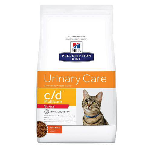 Ração Hill's Prescription Diet C/D Multicare Stress para Gatos Adultos com Doenças Urinárias - 2,8kg