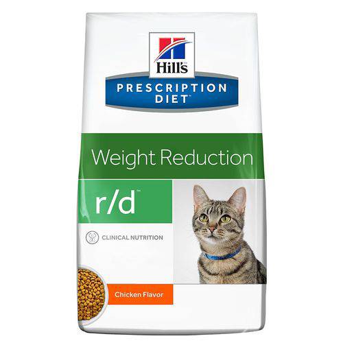 Ração Hill's Prescription Diet R/D Redução de Peso para Gatos Adultos Obesos - 1,8kg