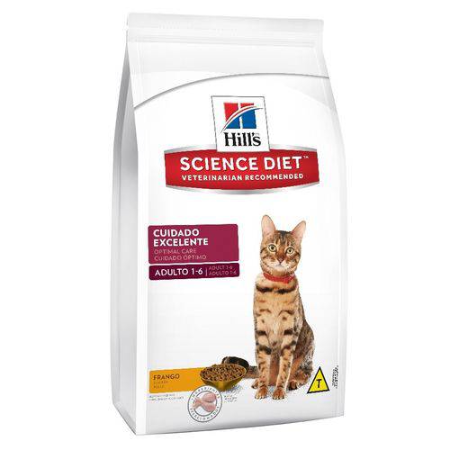 Ração Hill's Science Diet Cuidado Excelente para Gatos Adultos de 1 a 6 Anos - 3Kg
