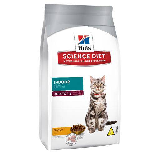 Ração Hill's Science Diet Indoor para Gatos Adultos de 1 a 6 Anos - 1,5kg