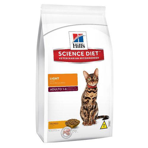 Ração Hill's Science Diet Light para Gatos Adultos com Mais de 1 Ano - 500gr