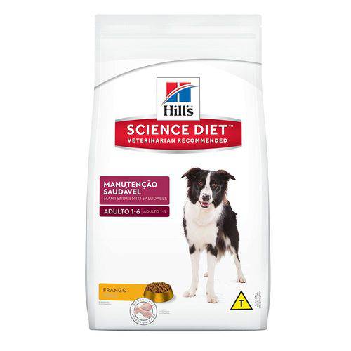 Ração Hill's Science Diet Manutenção Saudável para Cães Adultos de 1 a 6 Anos - 15Kg