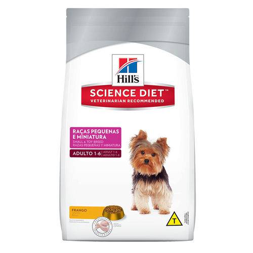 Ração Hill's Science Diet Raças Pequenas e Miniatura para Cães Adultos de 1 a 6 Anos