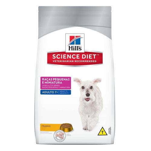 Ração Hill's Science Diet Raças Pequenas e Miniatura para Cães Adultos de 7 a 10 Anos - 3kg