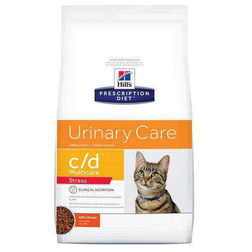 Ração Hills Feline Prescription Diet C/D Stress Cuidado Urinário - 2,88 Kg