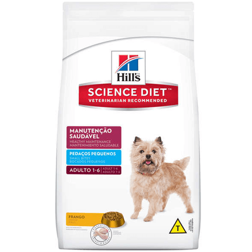 Ração Hills Science Diet Manutenção Saudável em Pedaços Pequenos para Cães Adultos 7,5Kg