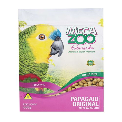 Ração Megazoo Extrusada Large Bits para Papagaios 600g