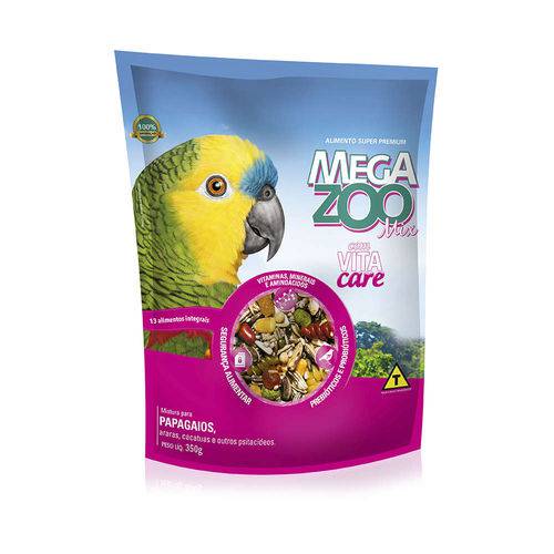 Ração Megazoo - Mix Papagaio com Vita Care 350g
