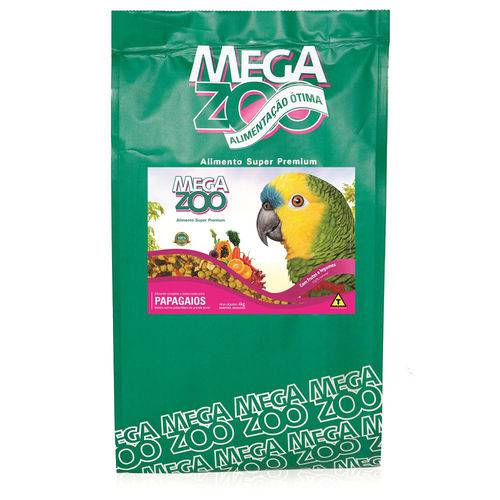 Ração Megazoo Papagaios Frutas e Legumes - 4kg