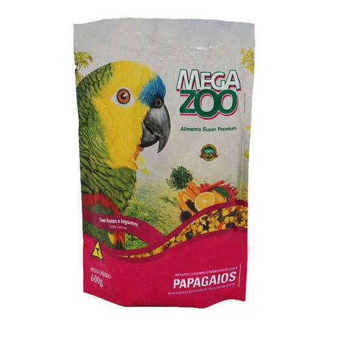 Ração Megazoo para Papagaio com Frutas e Legumes - 600 G