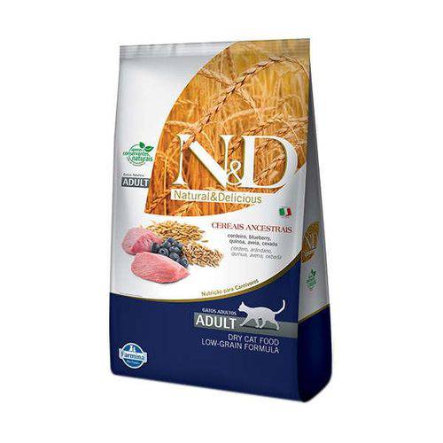 Ração N&D Low Grain Cordeiro para Gatos Adultos 10,1kg