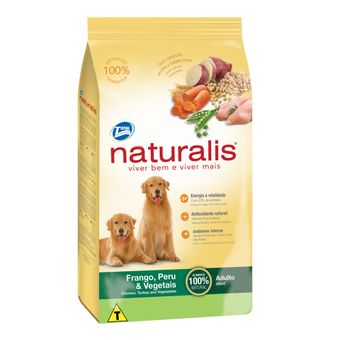 Ração Naturalis Cães Adultos Frango, Peru & Vegetais 2kg