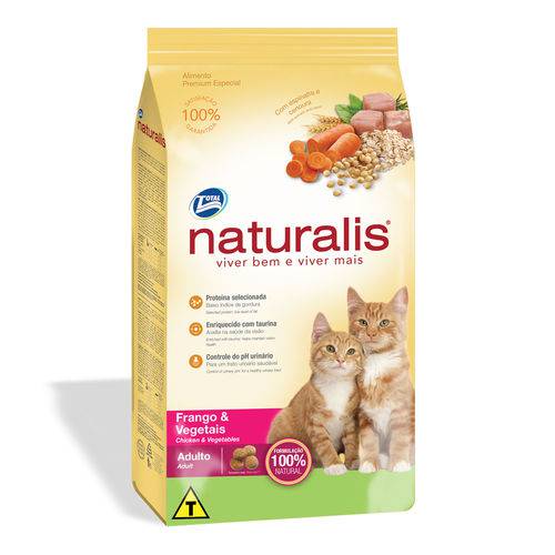 Ração Naturalis Gatos Adultos Frango & Vegetais 3kg