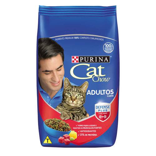 Ração Nestlé Purina Cat Chow Adultos Carne - 10 Kg