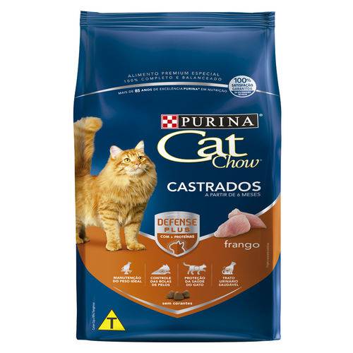 Ração Nestlé Purina Cat Chow para Gatos Castrados Sabor Frango - 1kg