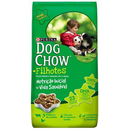 Ração Nestlé Purina Dog Chow Filhote Raças Média e Grande