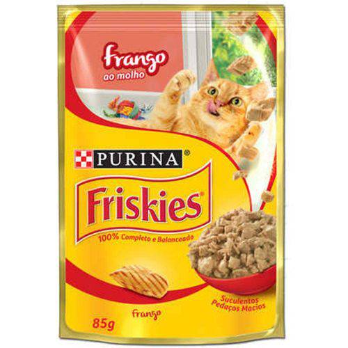 Ração Nestlé Purina Friskies Sachê Frango ao Molho para Gatos - 85 G