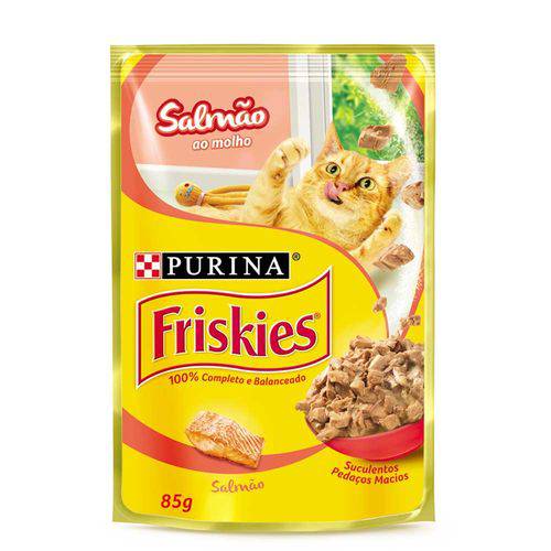 Ração Nestlé Purina Friskies Sachê Salmão ao Molho para Gatos - 85 G
