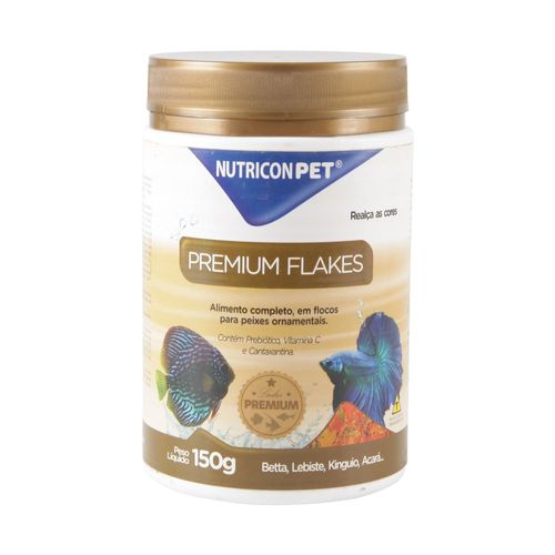 Ração Nutricon Premium Flakes para Peixes Ornamentais Tropicais 12g