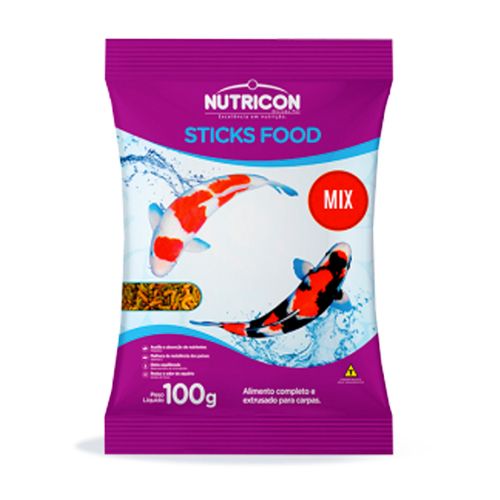 Ração Nutricon Sticks Food Mix para Peixes 100g
