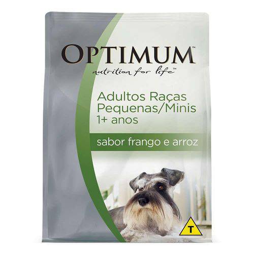 Ração Optimum Frango e Arroz para Cães Adultos Raças Pequenas e Minis 20kg