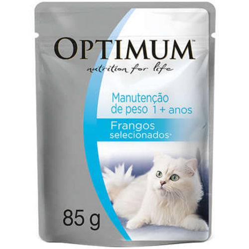 Ração Optimum Sachê Manutenção de Peso Frango para Gatos Adultos - 85 G