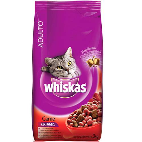 Ração P/ Gatos Carne 500g - Whiskas