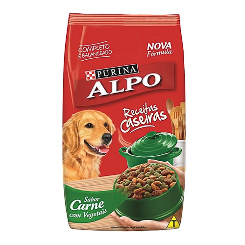 Ração para Cães Alpo Receitas Caseiras Adultos Sabor Carne com Vegetais 10kg