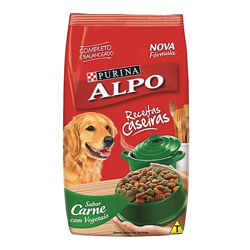Ração para Cães Alpo Receitas Caseiras Adultos Sabor Carne com Vegetais 18kg