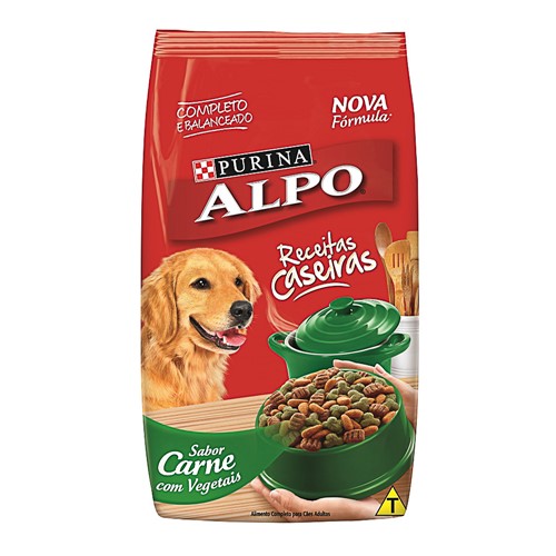 Ração para Cães Alpo Receitas Caseiras Adultos Sabor Carne com Vegetais 1kg