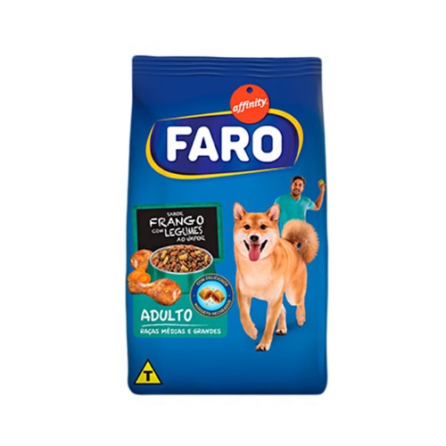 Ração para Cães Faro Raças Médias e Grandes Sabor Frango com Legumes ao Vapor 2kg