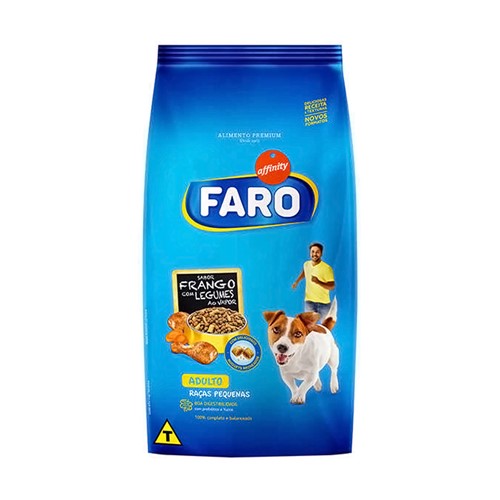 Ração para Cães Faro Raças Pequenas Sabor Frango com Legumes ao Vapor 1kg